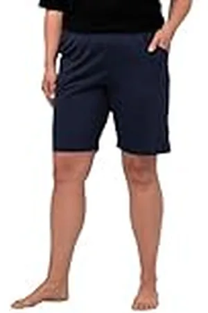 Ulla Popken Jerseyshorts, Taschen, Elastikbund Bermudas, , 62/64 EU para Mujer