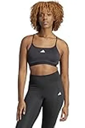 adidas Sujetador Deportivo Aeroreact con Soporte de luz para Mujer, Color Negro