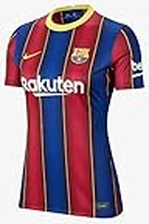 Nike FC Barcelona Temporada 2020/21-FCB W NK BRT STAD JSY SS HMCD4401-456 Camiseta Primera Equipación, Mujer, Deep Royal Blue/Varsity Maize Full Sponsor, L