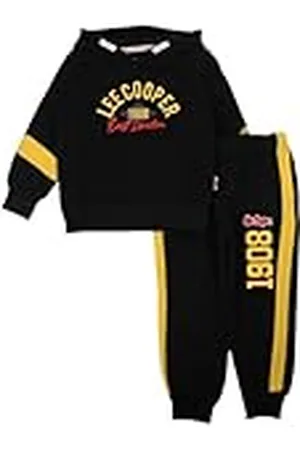 Lee Conjunto de 2 piezas, Suéter + Joggers, Niños, (2 a 8 años), Unisex, Niño, Niña, Suave, Lindo, Cálido, Sudadera + Pantalón, Modelo GLC2545 JOG KIDS S1-4A, NOIR