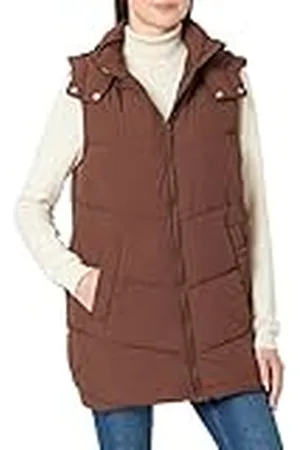 Pieces® Pcjamilla Short Puffer Vest Noos BC Chaqueta, Café Chicory, XS Mujeres