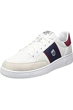 K-Swiss SLAMMTENNIS CC TXT - Zapatillas deportivas para hombre, WHT/Rhubarb/Peacot, 42,5 EU
