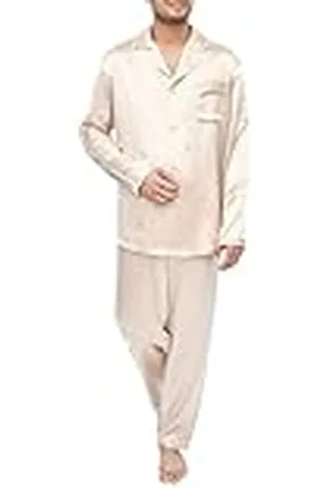 Sleepdown Silk Pyjamas Mens Champagne Small Juego de Pijama, , S para Hombre