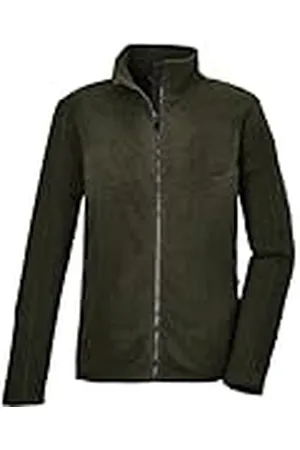 Killtec Hombre Chaqueta de micropolar/chaqueta de polar con cuello alto KOW 90 MN KNTFLC JCKT, dark moss, 4XL, 41823-000