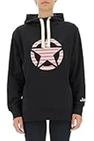 Jeep O102608-B000 J Woman Hooded Oversize Sweatshirt Star Striped Print J22W Mujer M