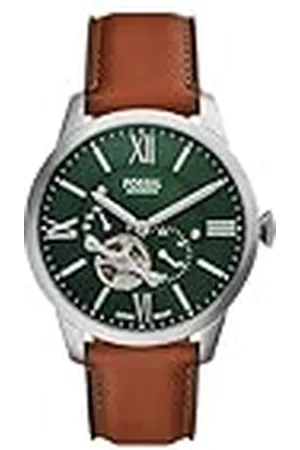 Fossil Reloj Analógico para Hombre de Automático con Correa en Cuero ME3265, 8.7Lx8.7Wx7Hcm