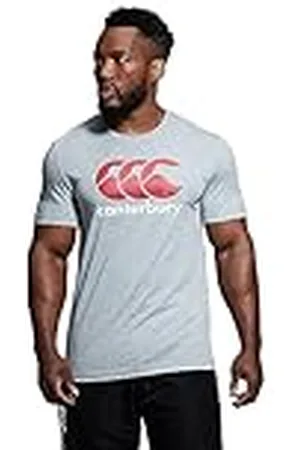 Canterbury CCC Logo Camiseta, Hombre, Gris Marga Clásico/Rojo/Blanco, XS