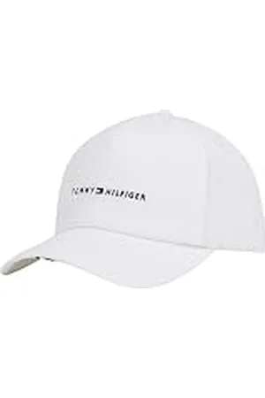 Tommy Hilfiger Gorra Hombre Foundation Soft 6 Panel con logotipo, Blanco (Th Optic White), Talla Única