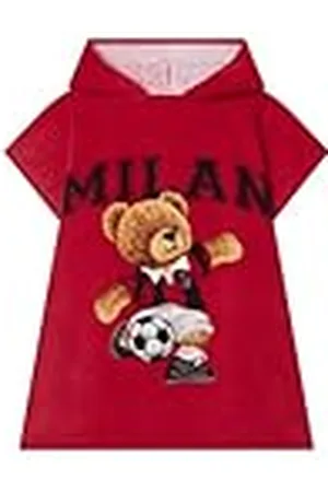AC Milan Poncho para niño, 60 x 120 cm, 100% algodón, producto oficial, , 60