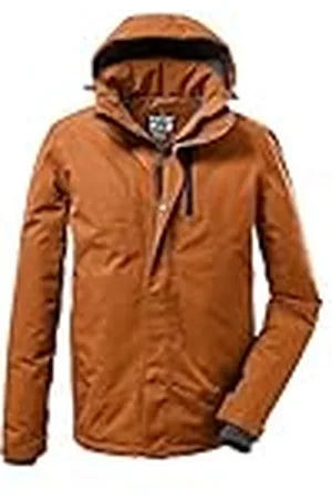 Killtec Hombre Chaqueta funcional con capucha con cremallera KOW 161 MN JCKT, gebranntes orange, L, 37589-000