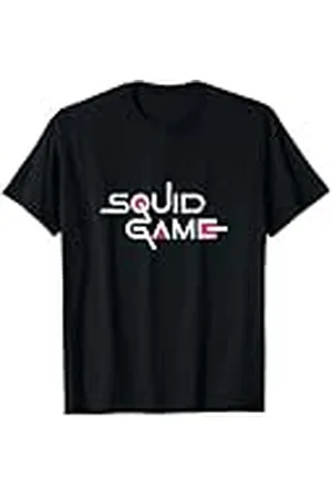 Netflix Squid Game El Juego del Calamar Logo Camiseta Negra Unisex-Adultos Camiseta Manga Larga Pequeño