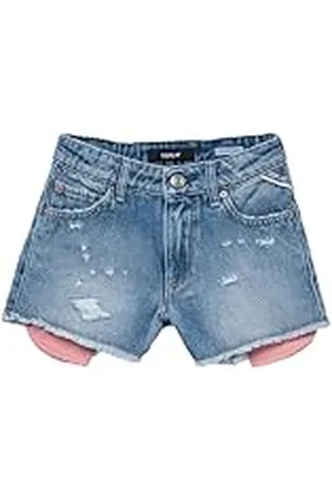 Replay Pantalón corto vaquero para niña de algodón, azul (Light Blue 010), 12 años