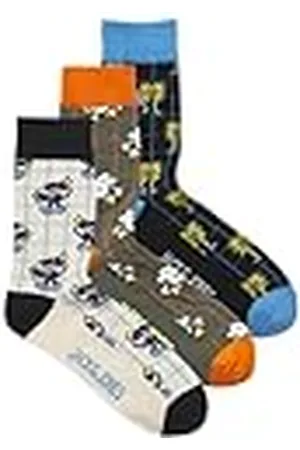 JACK & JONES Jacsalon-Calcetines (3 Unidades), Exuberance/Pack: Swim Cap-Black, Talla única para Hombre