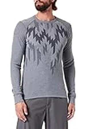 Odlo Hombre Camiseta de manga larga de ropa interior funcional con estampado ACTIVE WARM ECO