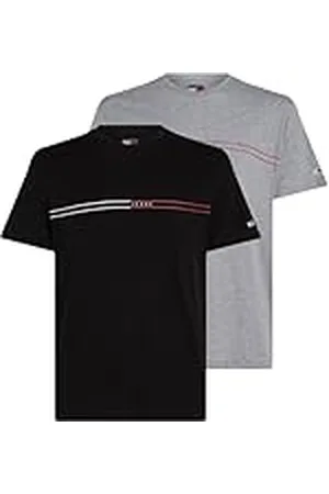 Tommy Hilfiger TJM SLM Entry GRPHC T EXT 2 PCK DM0DM21902 S/S, Multi (Black/Grey Htr), XL Hombres