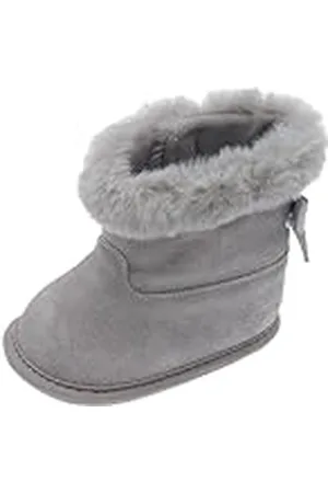 chicco Botas Bebé-Niñas con Cierre de Gancho y Bucle, Botines Bebé-Niñas Cálidos, Cómodos, Ligeros y Transpirables, para Otoño e Invierno, Zapatos Bebé 0-24 Meses, Gris (2), 15 EU