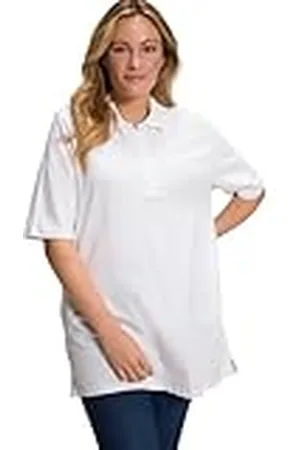 Ulla Popken Camisa de manga larga de mujer de tallas grandes Polopiquee Shirt , 42 DE / 44 EU