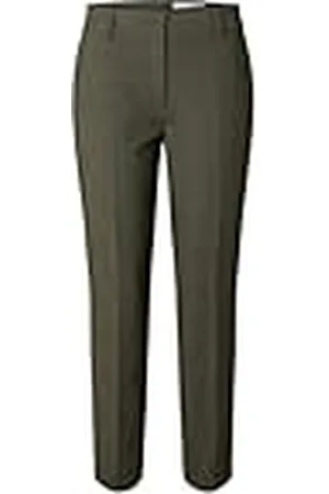 SELECTED Slfrita-Ria MW Crop Pant Mel Noos Pantalón, Calamata. Detalle: Melange, 44 Mujeres
