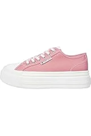 Tommy Hilfiger TJW Foxing Flatform Sneaker Low EN0EN02713, Zapatillas Deportivas Mujer, Pink (Preppy Pink), 40 EU