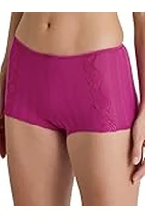 Calida Etude Toujours Braga, Cintura Alta Mujer, de algodón Supima, Fino cordón de Aguja