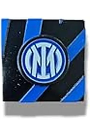 Inter Imán con Logotipo y gráficos diagonales, Unisex, para niño, Azul, Negro, Talla única