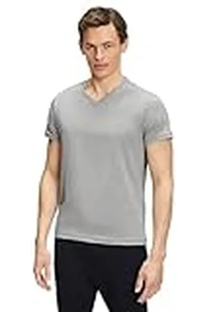 Falke Basic V-Neck M S/s SH algodón Suave Manga Corta cómoda Ligera 1 Pieza, Camiseta Hombre, , S