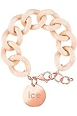 Ice-Watch ICE Jewellery, Chain bracelet, Nude, Rose-gold, Pulsera de malla rosa XL para mujer con medalla de oro rosa (020925)