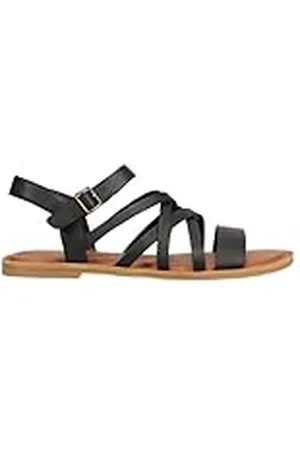 TOMS Sephina, Sandalias Planas Mujer, Black, 36 EU