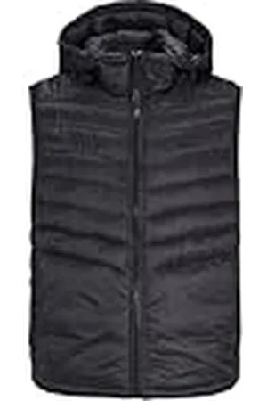 JACK & JONES Jjesprint-Sudadera con Capucha Chaleco, Negro/Detalle: sólido, M para Hombre