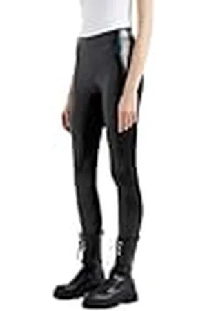 Armani Exchange Essential, Stretch PU Leather Leggings, , M De Las Mujeres