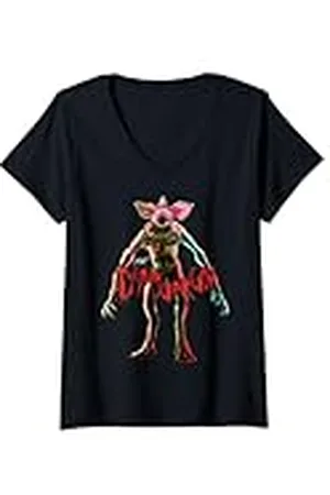 Stranger Things Mujer Recuerdos de fans de Demogorgon Pose S2 S4 de Camiseta Cuello V