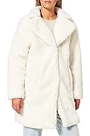 Urban classics Abrigo Sherpa de Gran tamaño para Mujer Chaqueta, Arena Blanca, S