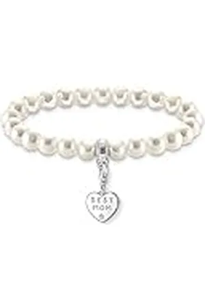 Thomas Sabo Sabo SET0610-082-14-L19 - Conjunto de pulsera y colgante de de ley 925 para mujer, 19 cm, esterlina, Circonita cúbica