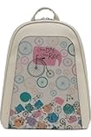 Dogo Femme Cuir Vegan Crème Fait Main et Mode Sac à dos - Your Ride Your Bike Motif