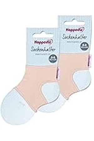 Hoppediz Juego de 2 Soporte para Calcetines 0-6 Meses, Rosa, Talla única (Pack de 2) Unisex bebé