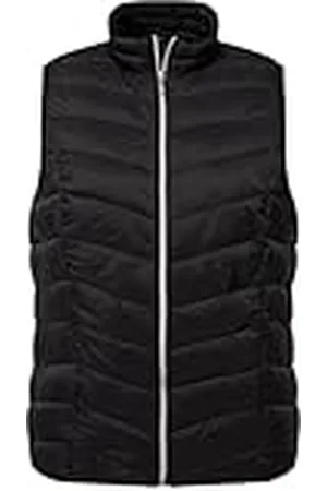 Ulla Popken Water Repellent Zip Vest Chaleco, Negro, 20-22 para Mujer