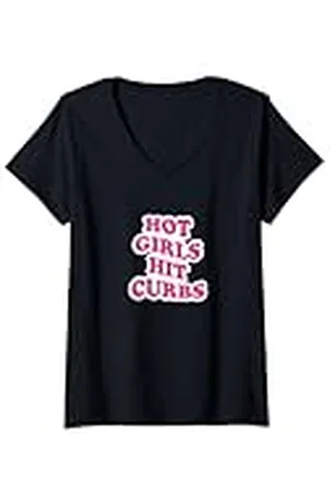 Cars Mujer Chicas Calientes Golpean Bordillos Camiseta Cuello V