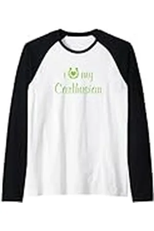 Hip I Love My Cartusian Horse Equestrian Show Riding Trainer Camiseta Manga Raglan