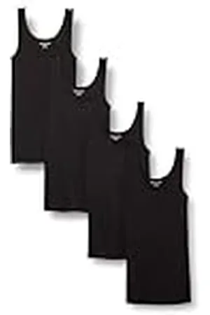 Amazon Camiseta Ajustada sin Mangas Mujer, Pack de 4, , XXL
