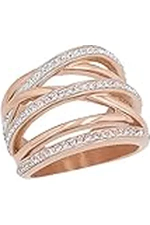 QS by s.Oliver Anillo Anillos de acero inoxidable de las señoras, con cristal, de color rosa, viene en caja de regalo de joyería, 2020961