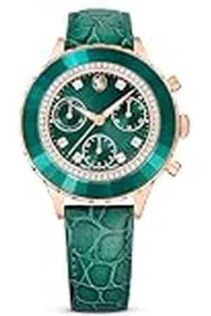 Swarovski Reloj Octea Chrono, Fabricado en Suiza, Correa de piel, , Acabado tono oro rosa