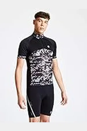 Dare 2B Dare2b Stay The Course - Maillot Ligero De Secado Rápido, Cremallera 3/4, Reflectante Cycle Tops, Hombre, Black/Black, XL