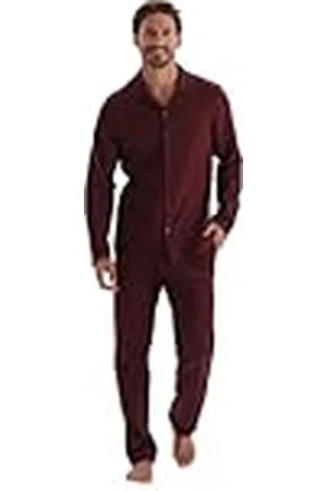 Dagi Long Sleeve Mikroprint Size Printed Shirt Pants Pajamas Suit Conjunto de Pijama, , L de los Hombres