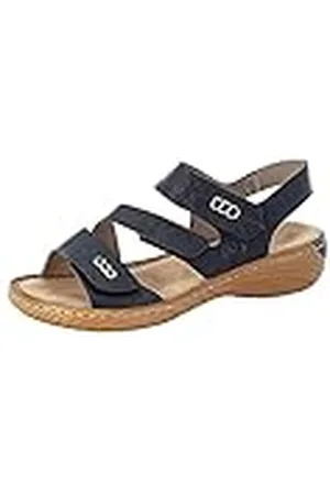 Rieker V27Z0, Sandalia Mujer, Blau/15, 42 EU