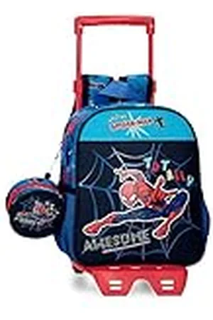 Marvel Spiderman Totally awesome Mochila Preescolar con Carro 21x25x10 cms Poliéster 5,25L
