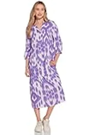 Street one AOP Linen Midi Ethno Dress Vestido, Women