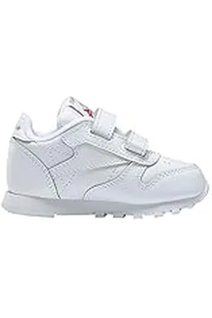 Reebok CL LTHR 2V, Zapatillas Unisex bebé, White/Carbon/VECBLU, 25 EU