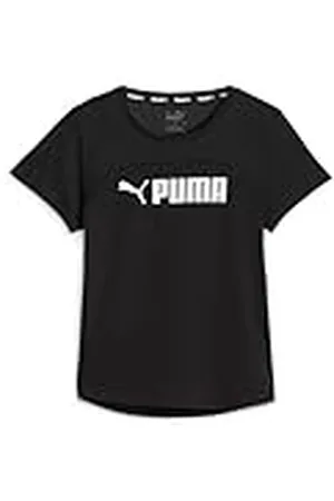 PUMA Fit Logo Ultrabreathe tee Camiseta, Mujer, Black Blanco, L