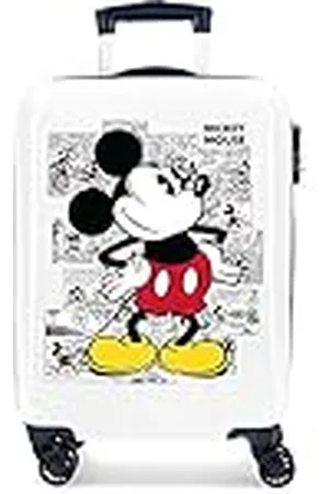 Disney Mickey Comic, Maleta De Cabina Rígida 55cm Niños Unisex, (White), Media