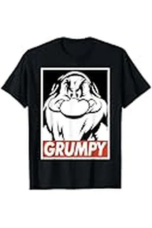 Disney Camiseta con póster de Snow White Grumpy Streetwear Camiseta